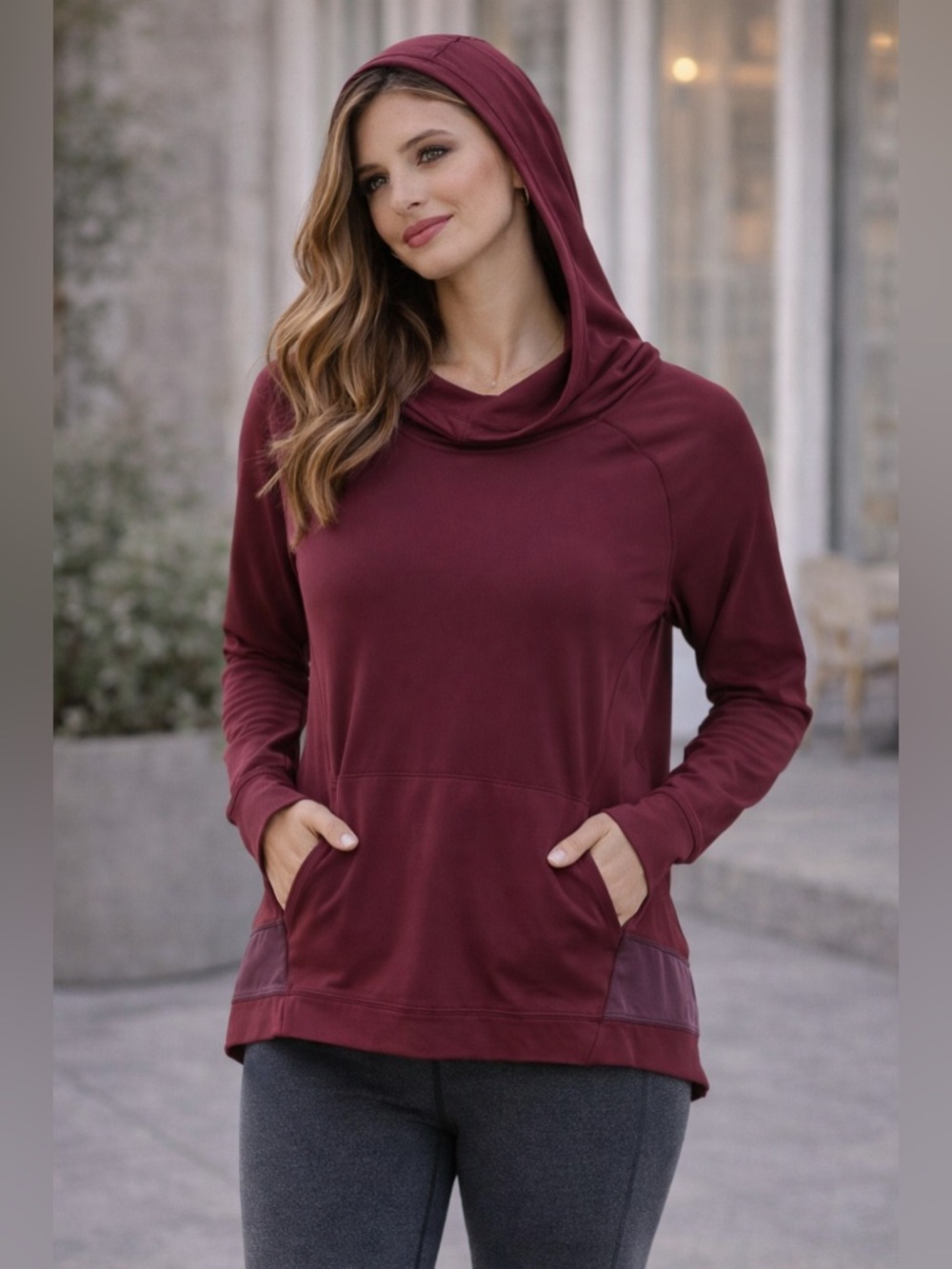 Lululemon Lightweight Burgundy Hoodie | Athleisure Pullover | - Picture 2 of 7